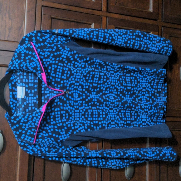 Columbia Women's Blue & Pink Fleece Activewear 1/4 Zip Jacket. Size S - Picture 1 of 6
